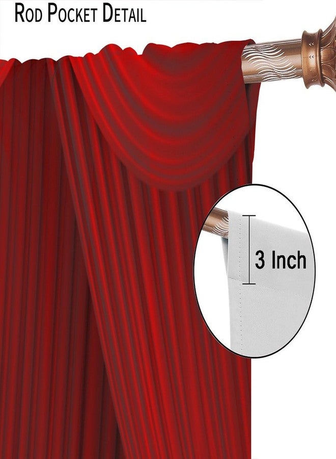AAVEUP Movie Theater Curtains for Bedroom,Red Vintage Elegant Theater Red Curtain Showtime Window Drapes Print for Boys Girls Screening Room Living Room Bathroom 42x45in（No Blackout） - Image 4